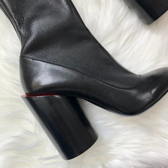 Givenchy Black Stretch Leather Runway Boots Size 38 - Picture 9 of 16